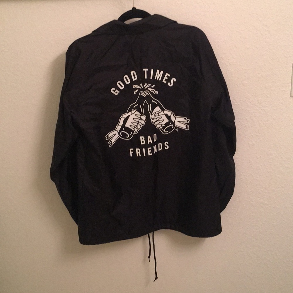 Sketchy Tank brand collared windbreaker/bomber